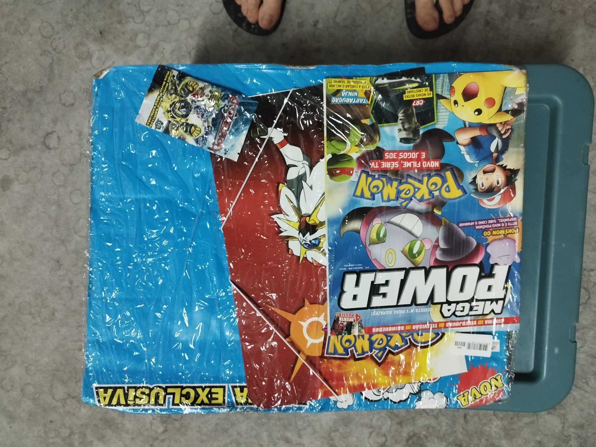 Pack de revistas seladas Mega Power com brinde + capa pokémon