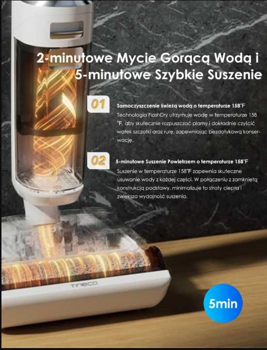 TINECO Stretch S6, nowy odkurzacz 2w1, przesyłka w cenie