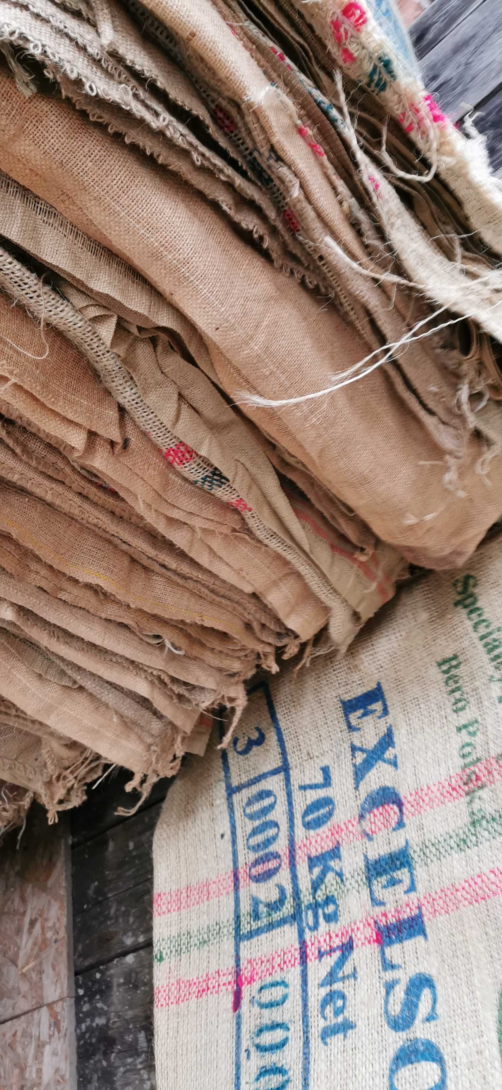 Worki Jutowe po kawie 25 szt wysyłka duże w różnych wzorach
