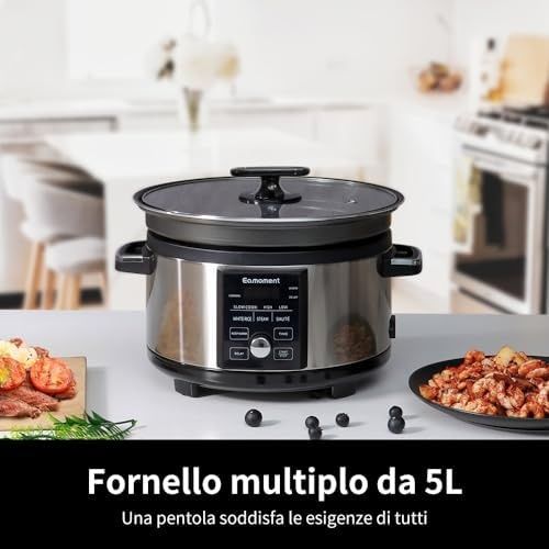 Wolnowar Eamoment 5L z timerem, elektryczny multicooker 4 w 1,