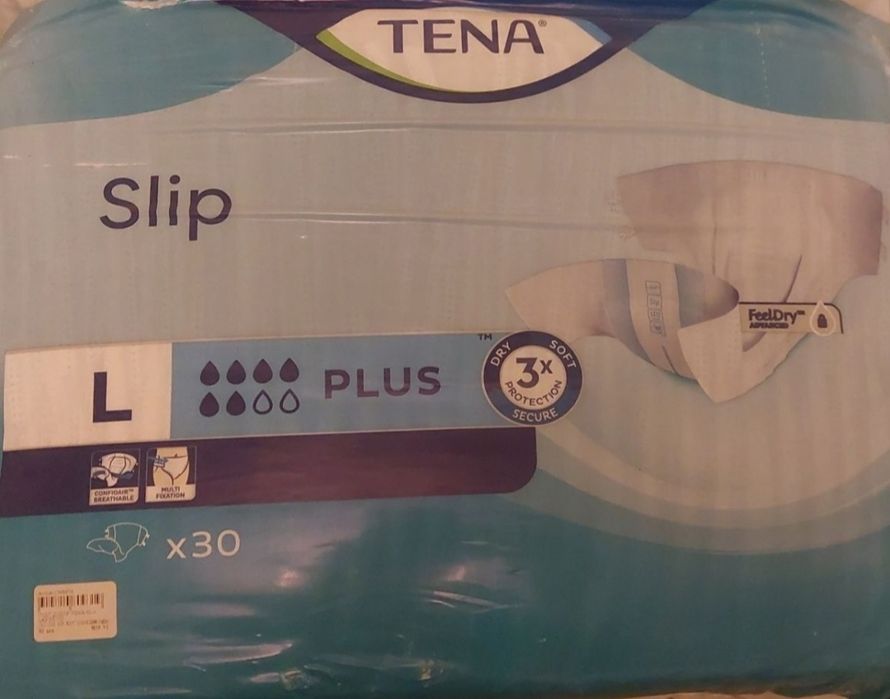 Памперси підгузники TENA Slip plus розмір L 30 штук та 10шт