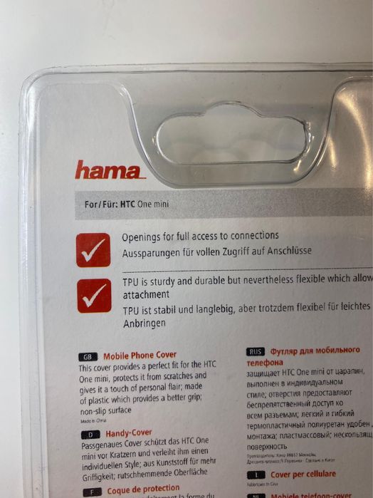 Przezroczyste, silikonowe etui na telefon komórkowy HTC One mini