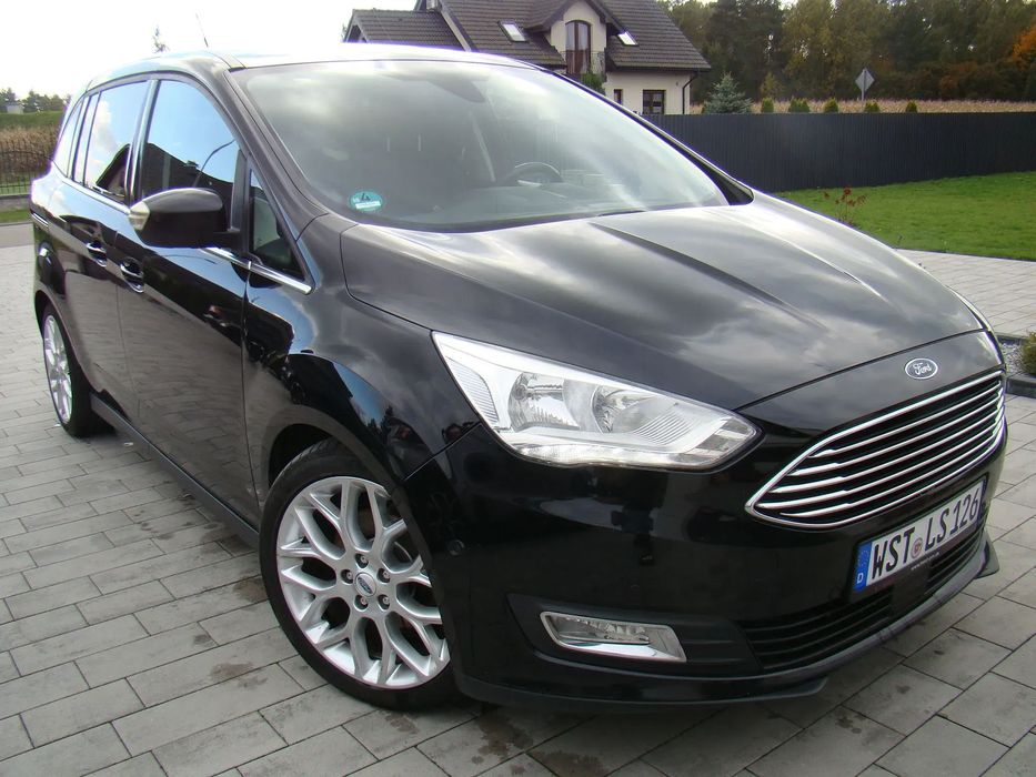 Ford Grand C-MAX Skóry Nawigacja Asystent Parkowania Aktywny Tempomat Keyless