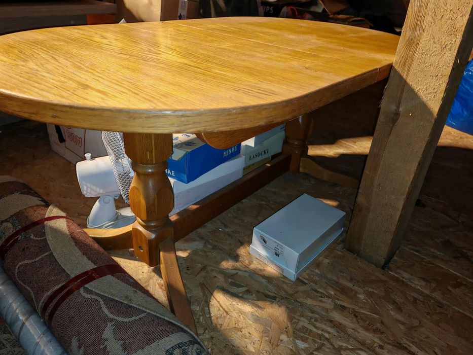 Stół ława rozkładana dębowa