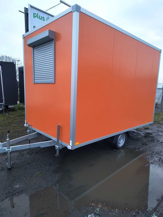 przyczepa SOCJALNA 3,5 m - roboty drogowe - BIURO mobilne - BAUWAGEN