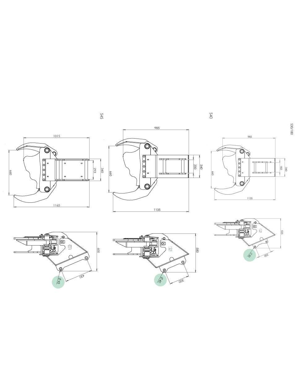 GŁOWICA ŚCINKOWA do drzewa krzaków do mini koparki YANMAR KUBOTA VOLVO