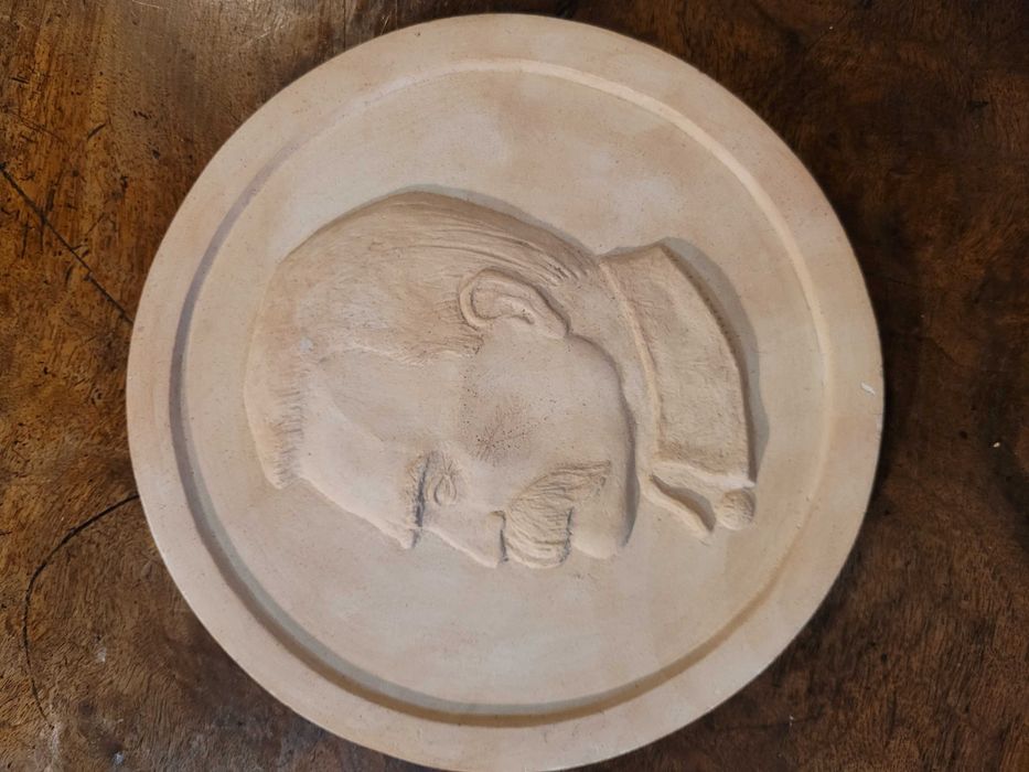 Stary medalion , plakieta J .Piłsudski