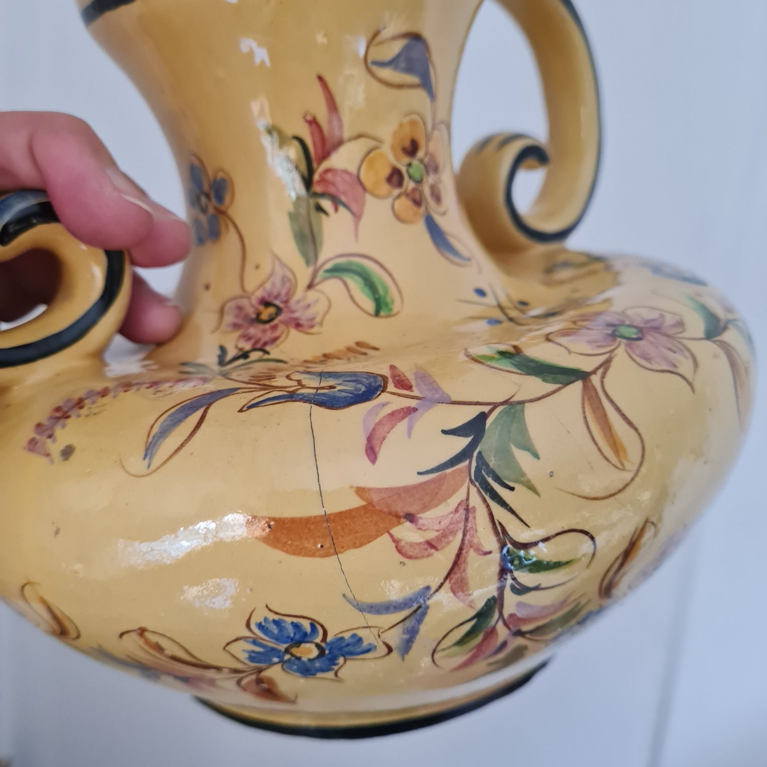 Jarra com 2 pegas cerâmica pintado à mão numerado Maritalia Santarém