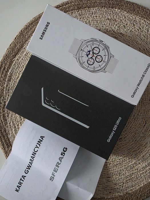 Smartfon galaxy s25 ultra 12/512 czarny plus Smartwatch