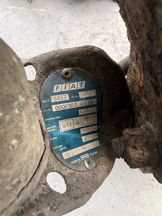 Hak holowniczy wiazka tabliczka fiat doblo 1 lift oryginal komplet