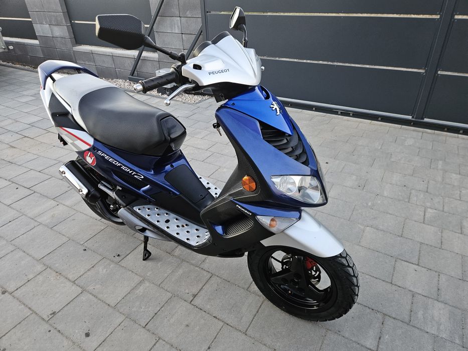 Motorower Peugeot Speedfight 2 2009 rok 2T, Transport pod dom, FILM 4k