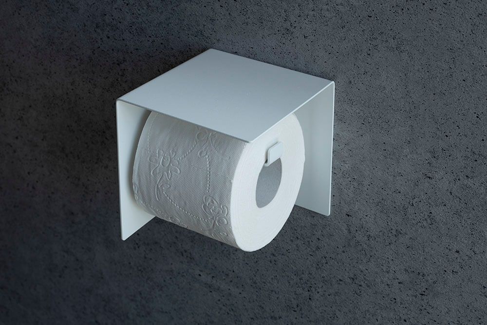 biały uchwyt na papier toaletowy TOi