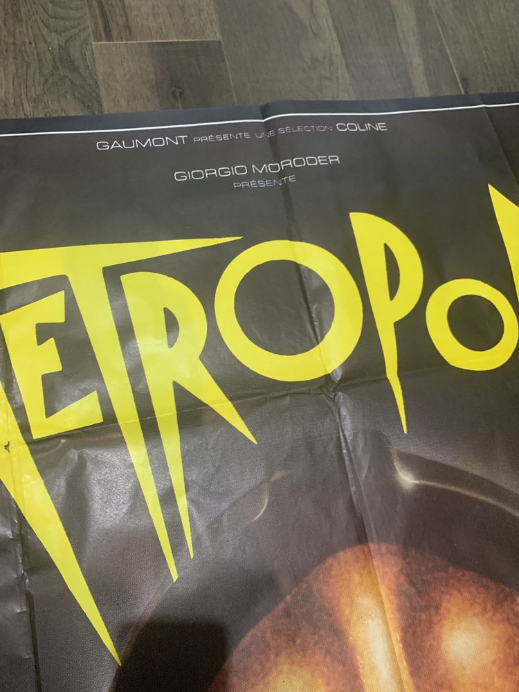 Metropolis- poster filme 1984, Giorgio Moroder, enorme, 1,56m x 1,16m