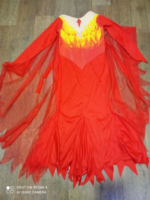 Костюм(платье) Огонь, на взрослого, размер L, Dekkkertoys