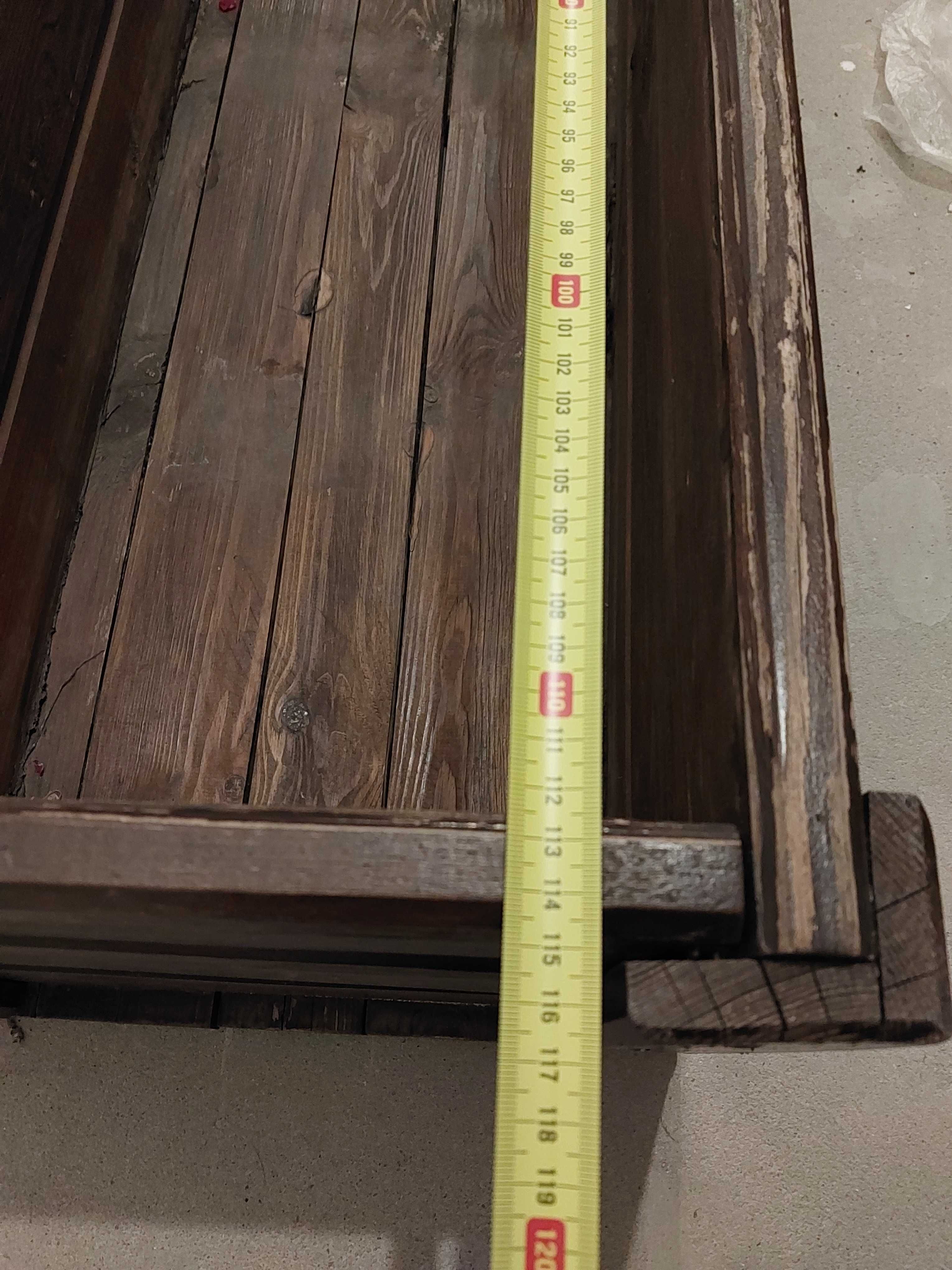 Skrzynki skrzynie drewaniane używane z doniczkami 115x33cm 2szt
