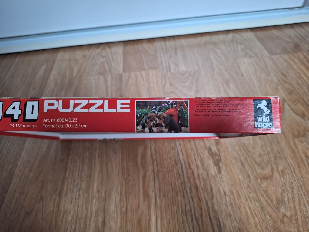 Puzzle Wild horse pieski 140 elementów vintage