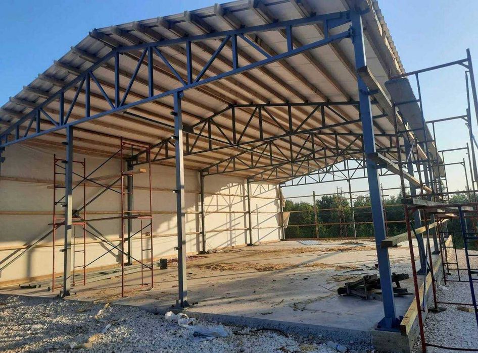 Виготовлення та монтаж металоконструкцій • Ангари • Склади • Вагончики