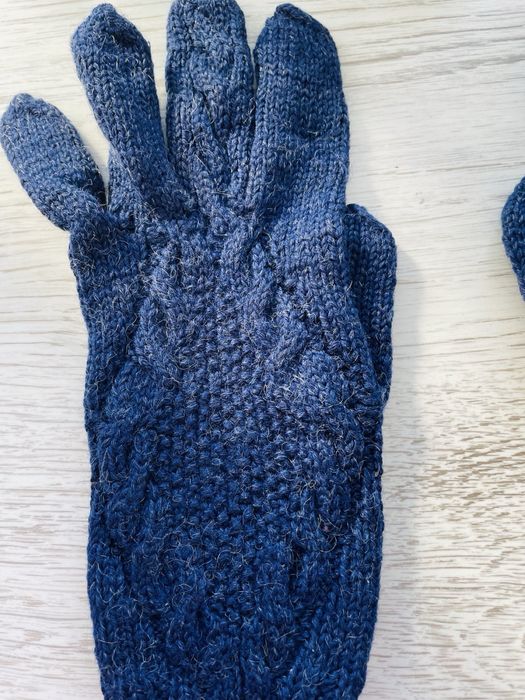 Перчатки вязаные шерсть