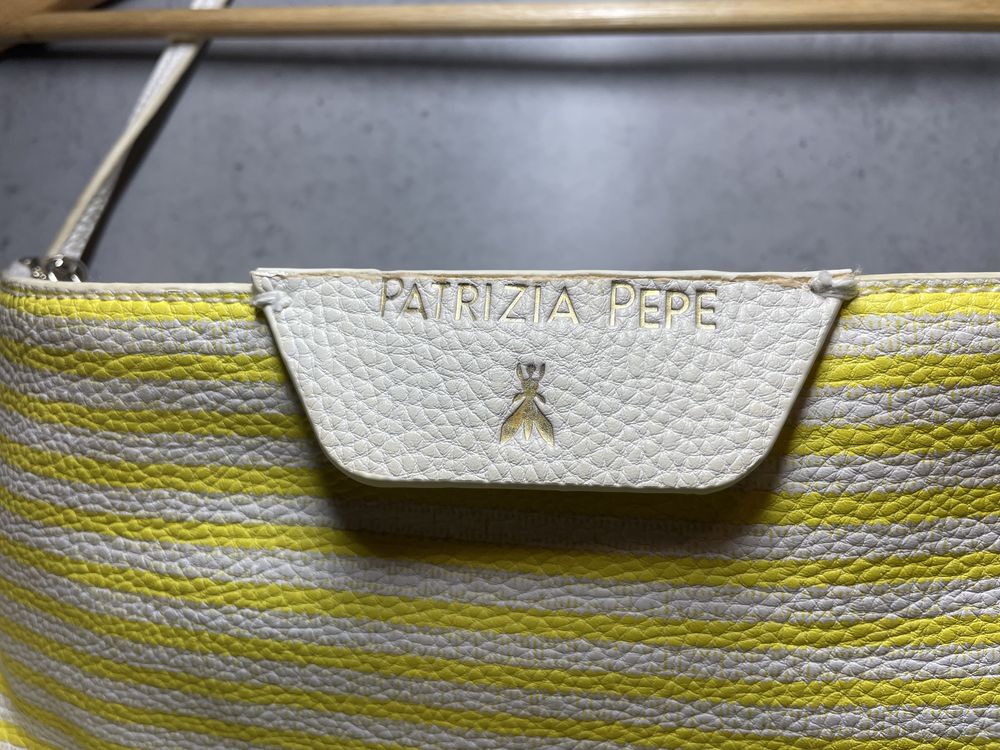 Patrizia Pepe torebka żółto-biała