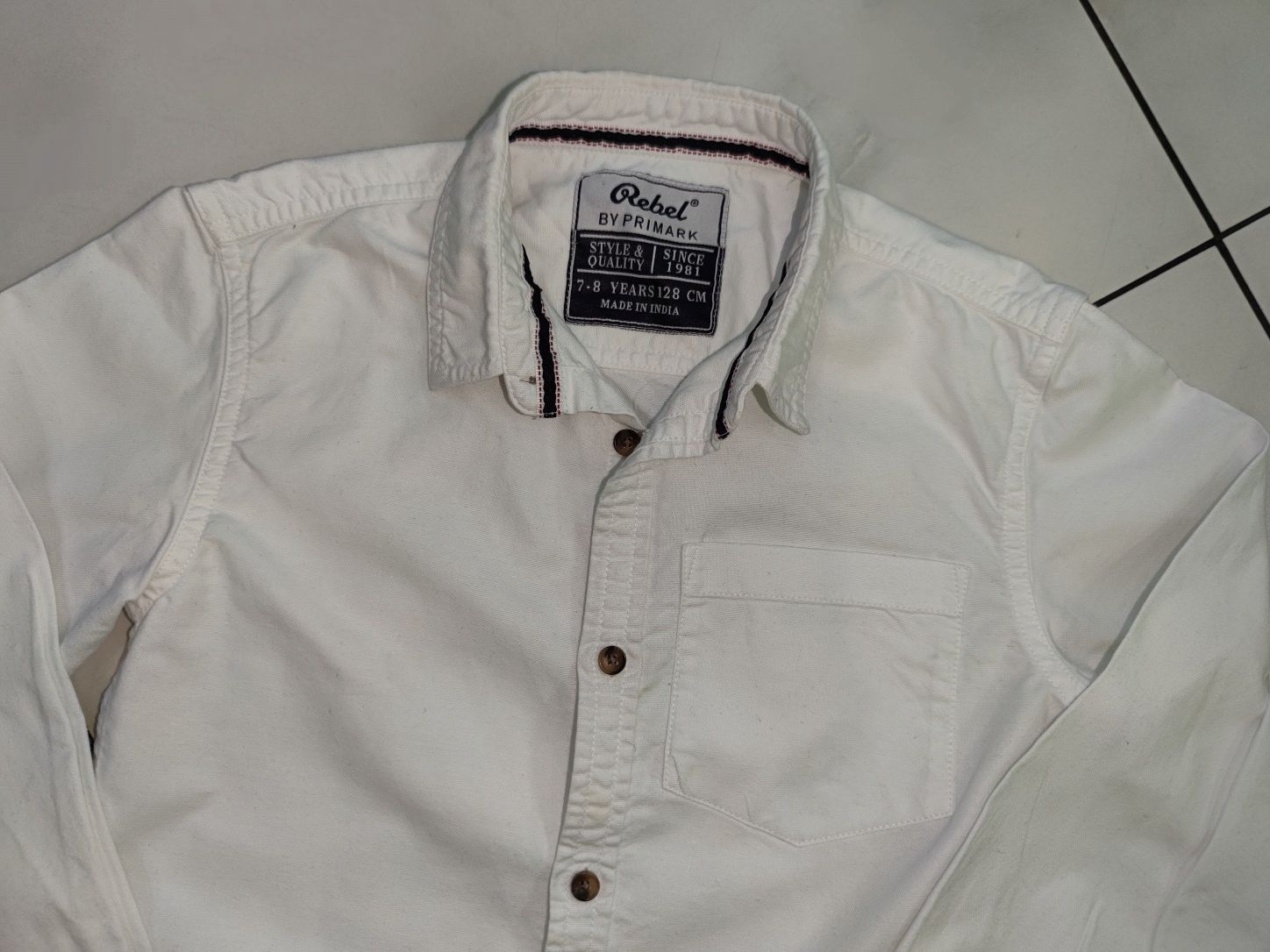 Белая рубашка Rebel и M&S 7-8 лет (122-128см).