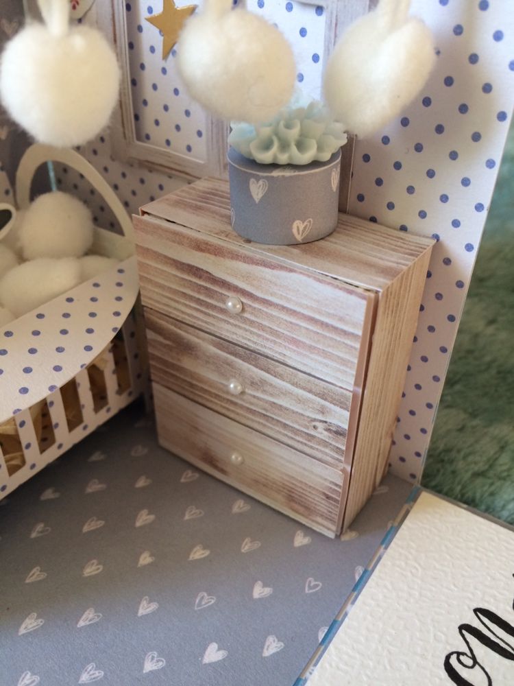 Exploding box-narodziny dziecka, handmade