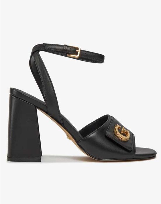 Oryginalne Sandały na obcasie Guess Skóra Eleganckie czarne Roz 40