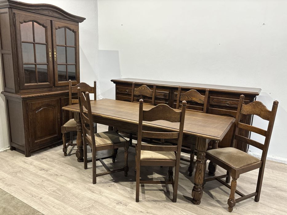 Stylowy rustykalny komplet mebli do jadalni/salonu