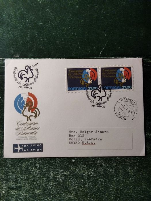 1983 FDC Centenário Da Alliance Françoise