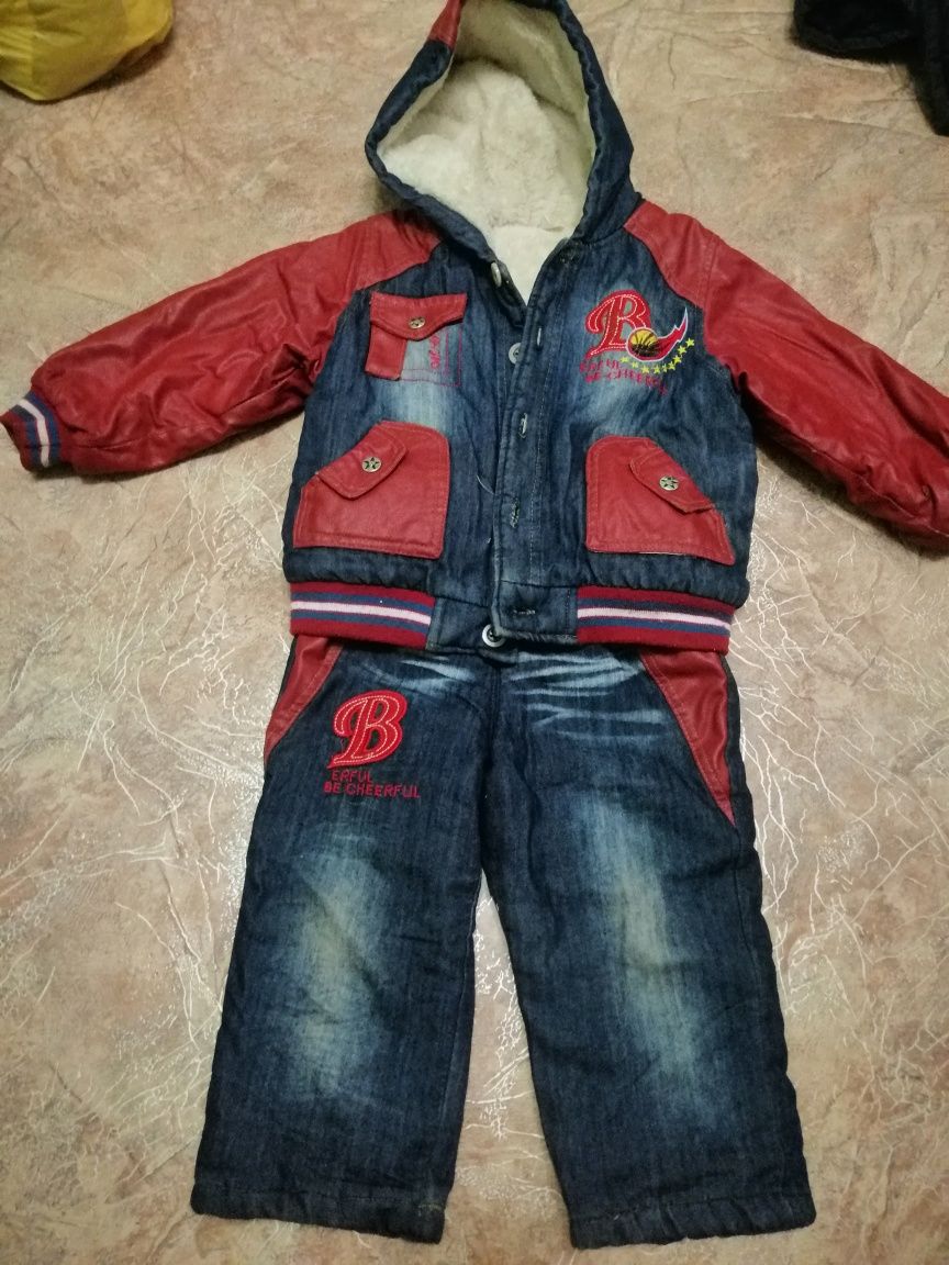 Куртка штаны  костюм набор для мальчика 2-3 года осень зима