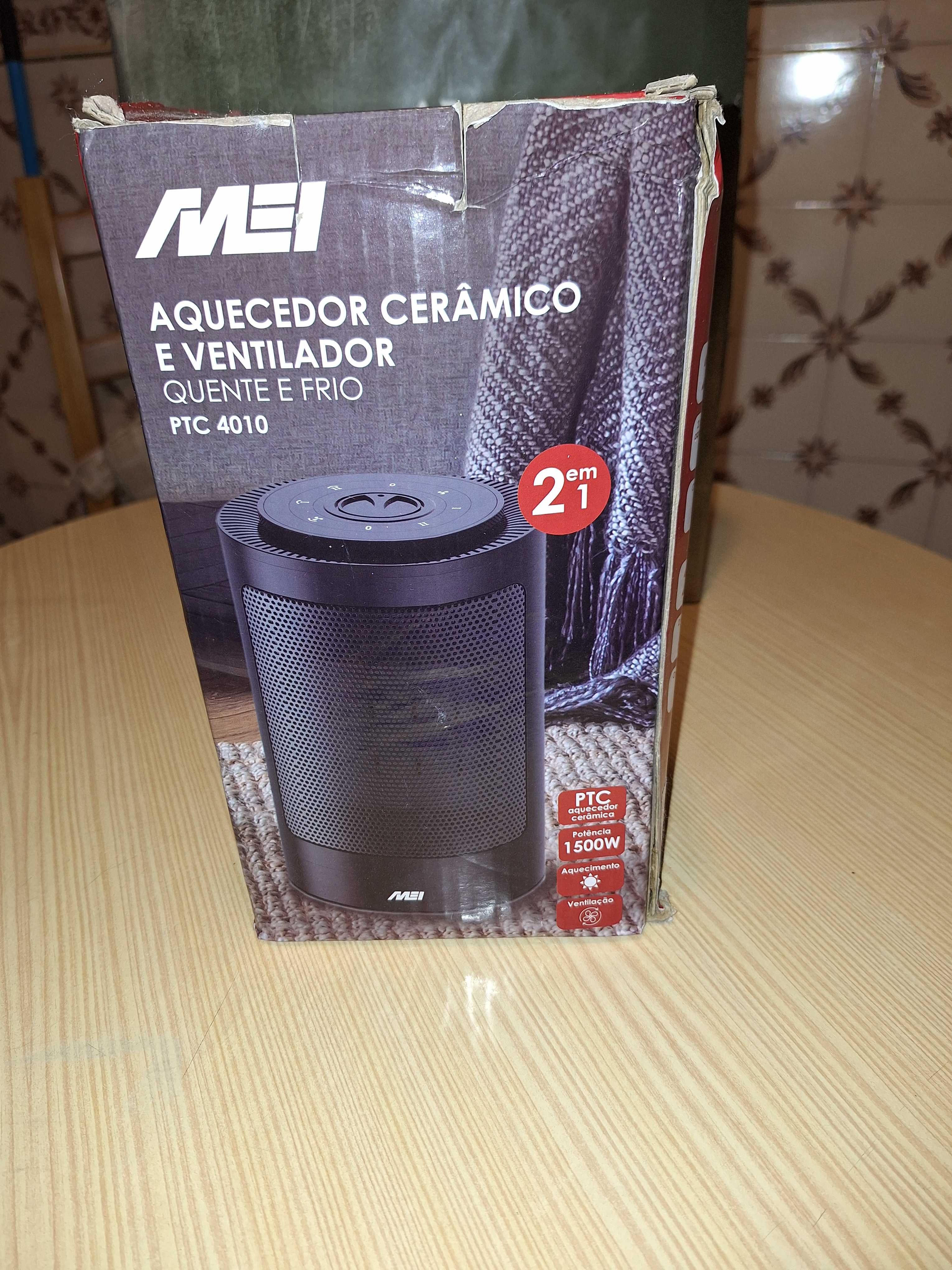 2 Aquecedores ceramica e ventilador