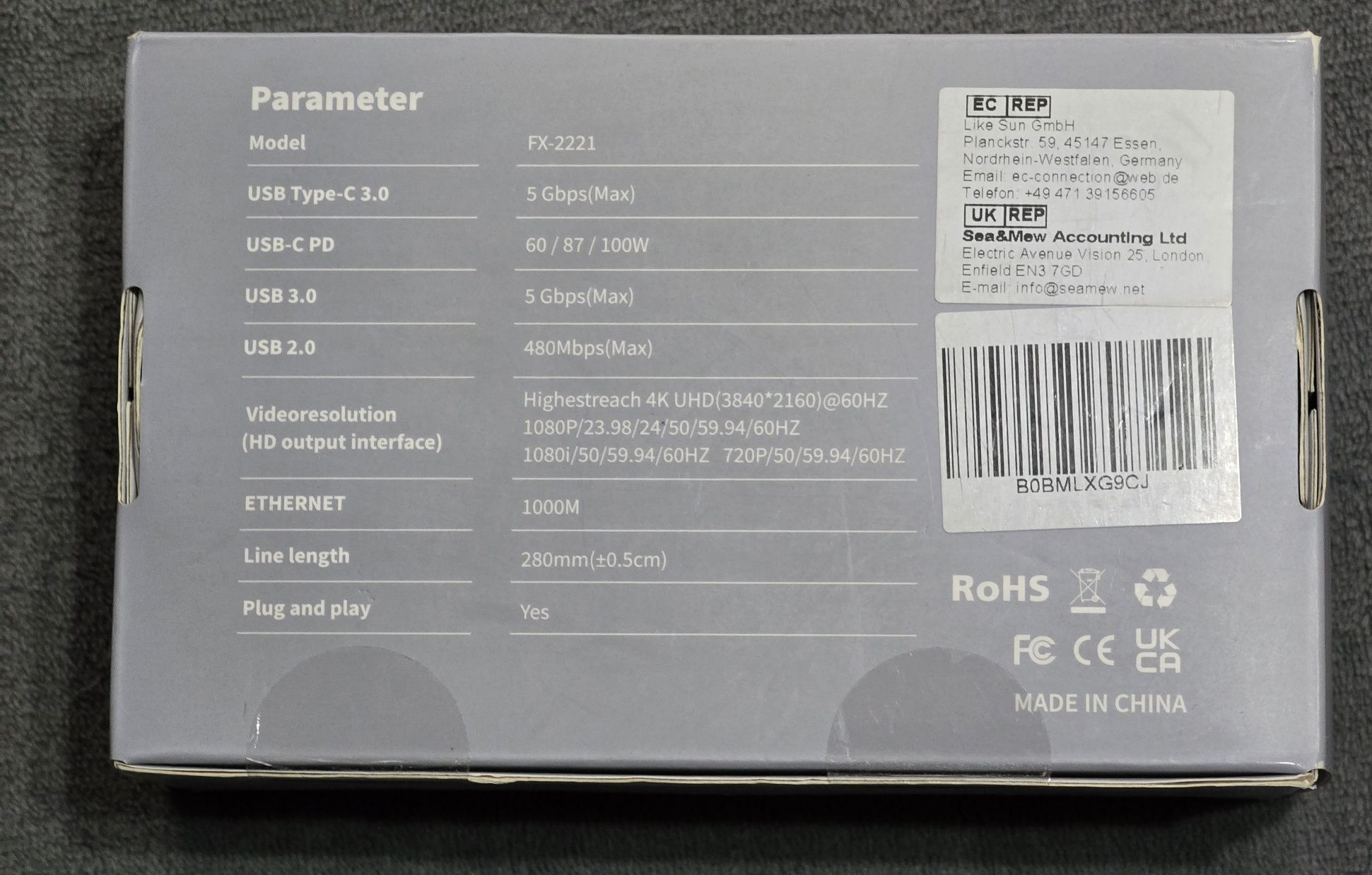 Hub Stacja Dokująca 7-w-1 do Steam Deck
Type c PD 100W, USB 3.0