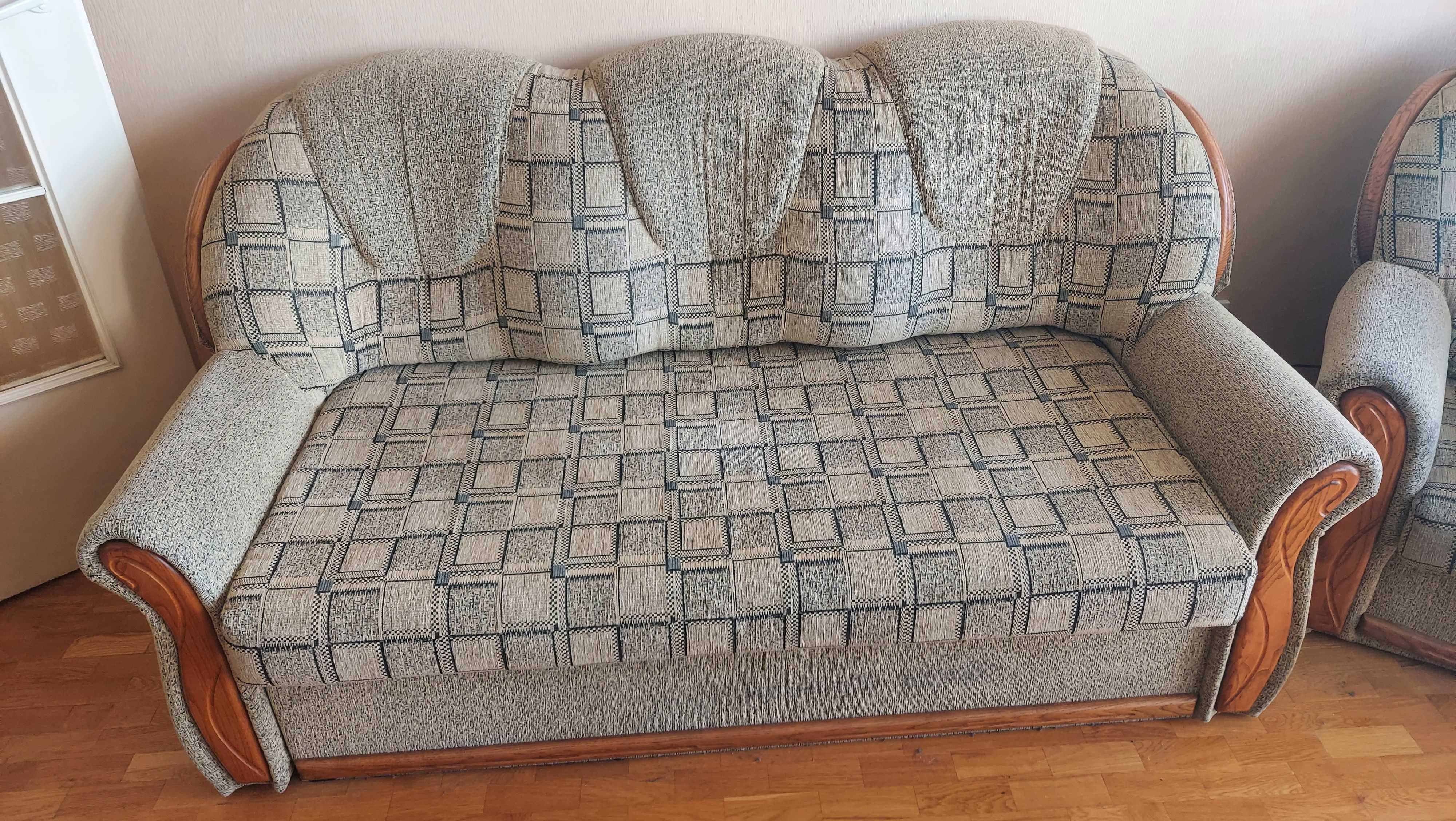 Komplet wypoczynkowy - kanapa / sofa (z funkcją spania) + 2 fotele