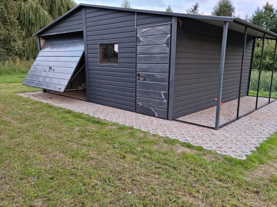 ORZECH / Profil /Garaż Blaszany /SZYBKI MONTAŻ /Dwuspadowy – Maj-Blach