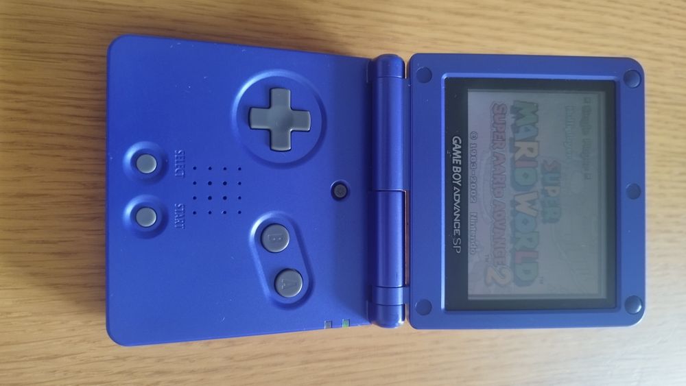 Nintendo Game Boy Advance SP Azul + Jogo Super Mario World