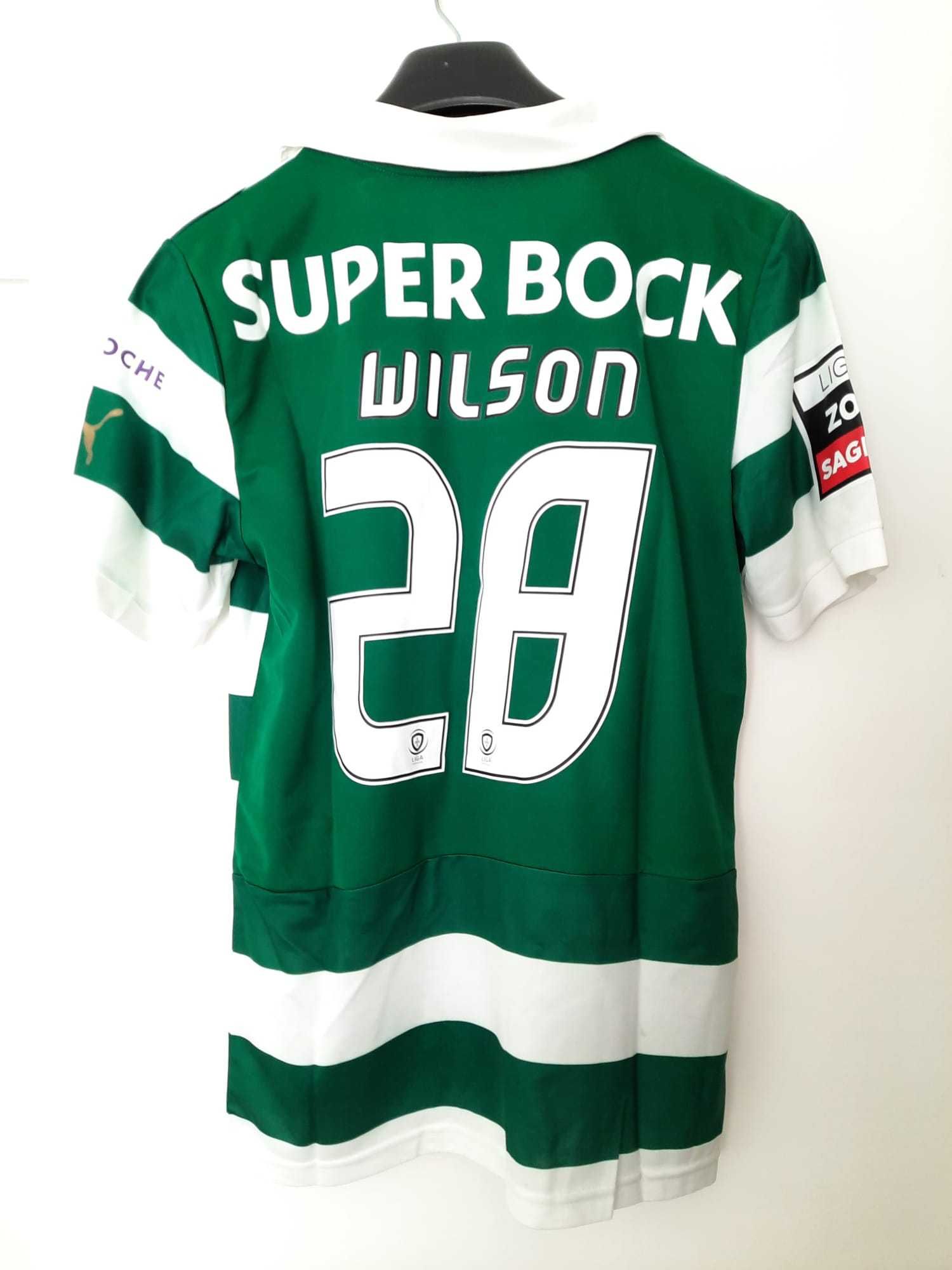 Camisola de jogo (match worn) do Sporting 2013/2014 - Wilson Eduardo