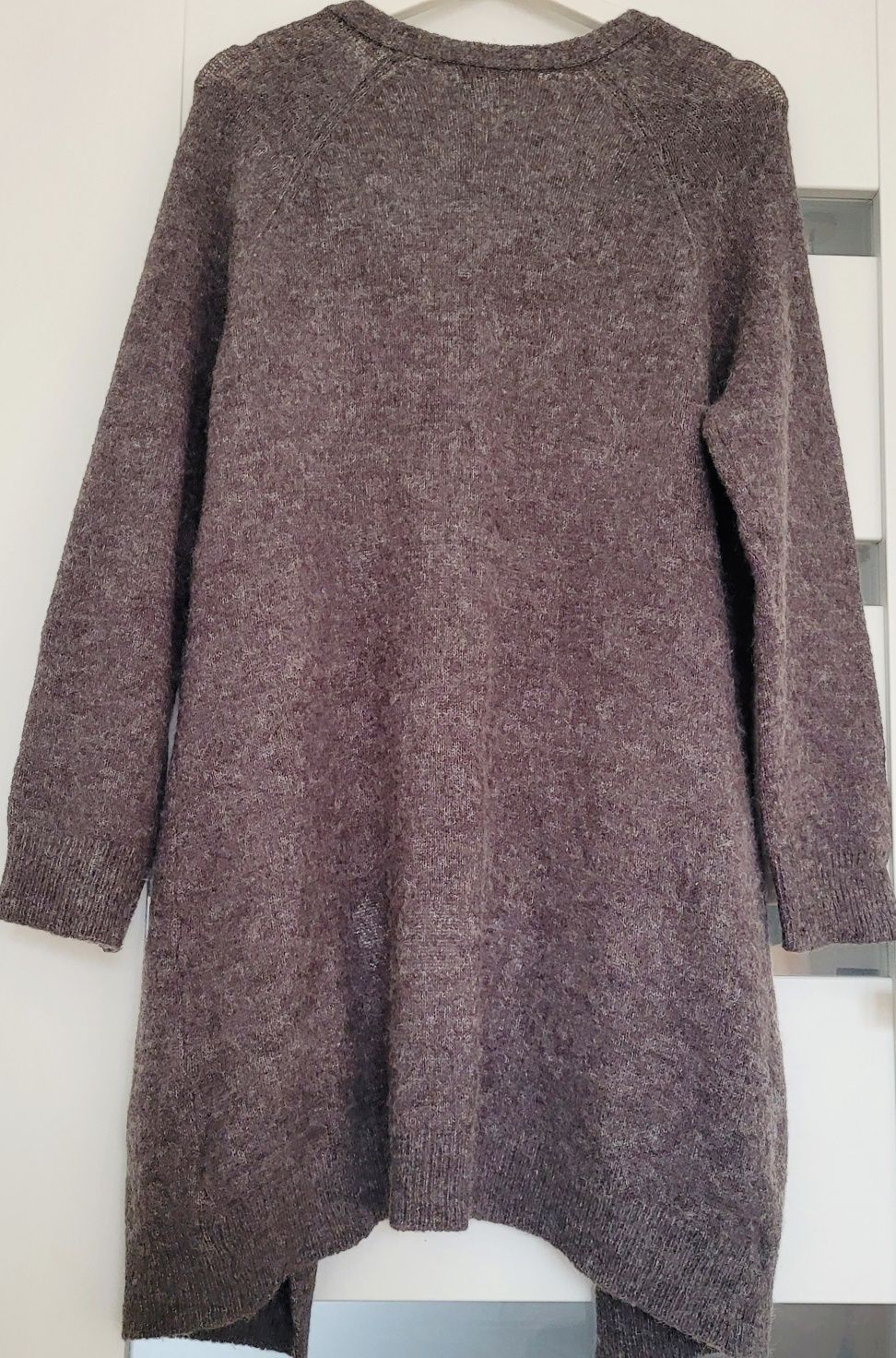 Długi kardigan sweter wiosenny przejściowy pieces S casual basic
