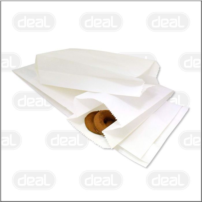 torebka papierowa 37x17/6 biała 250szt