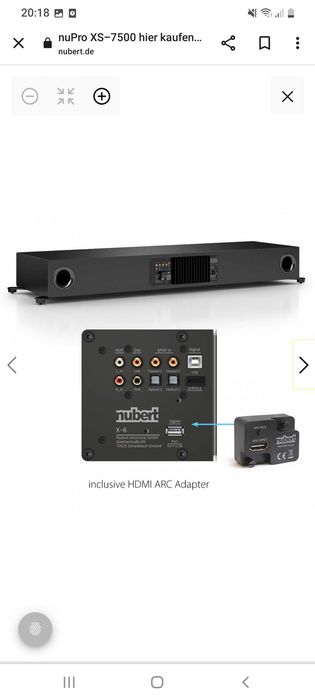 Nubert XS 7500 Soundbar