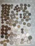 Moedas de diferentes anos e países