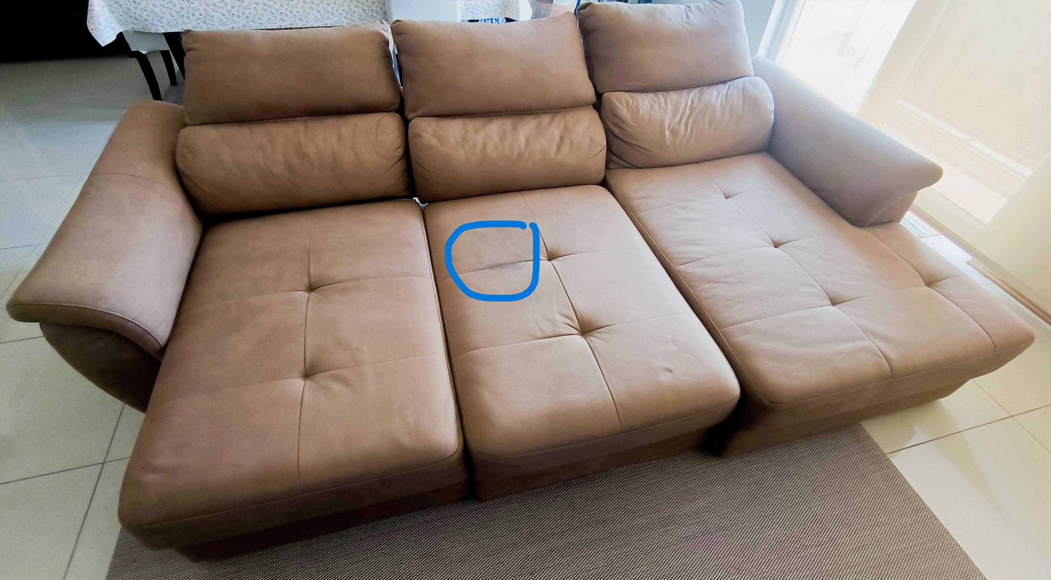 Sofá 3 lugares com chaise longue