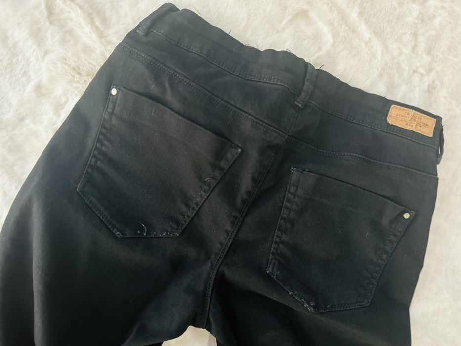 Czarne klasyczne rurki ZARA m 38 denim skinny
