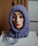 liliowa balaclava kaptur kid silk alpaka