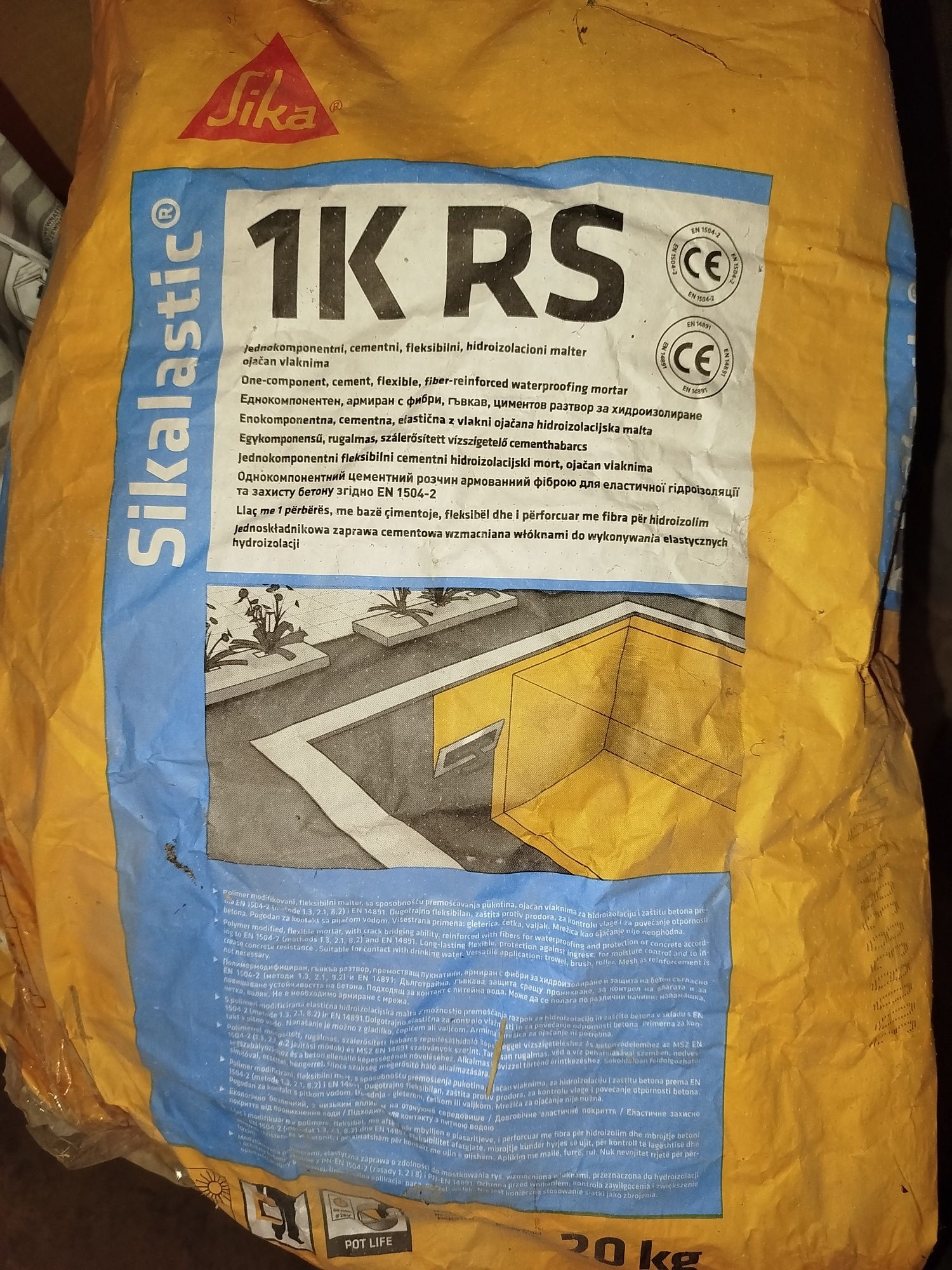 Hydroizolacja ,zaprawa uszczelniająca Sikalastic 1K RS