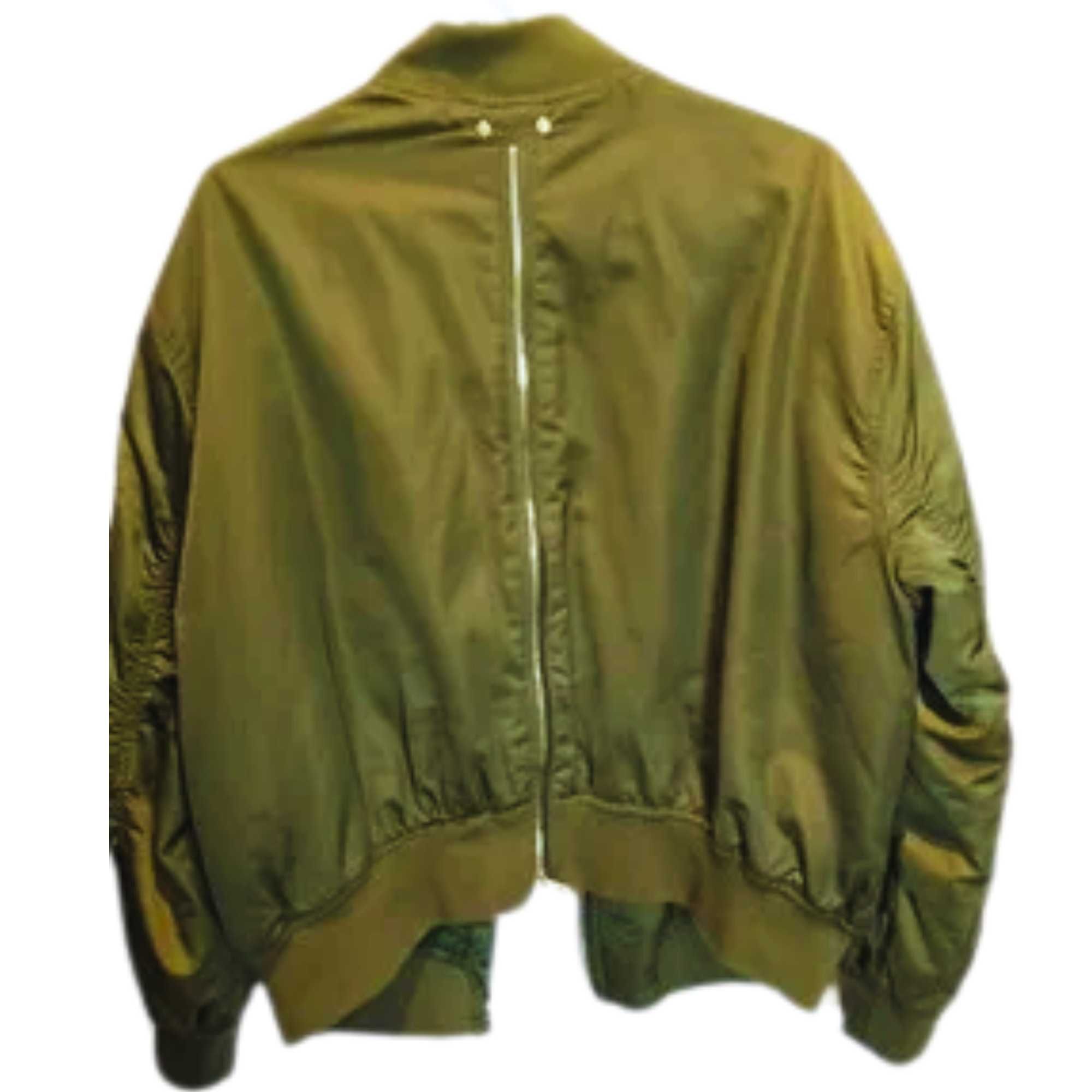 Kurtka bomberka Pull&Bear oliwkowa, rozmiar L, militarny styl