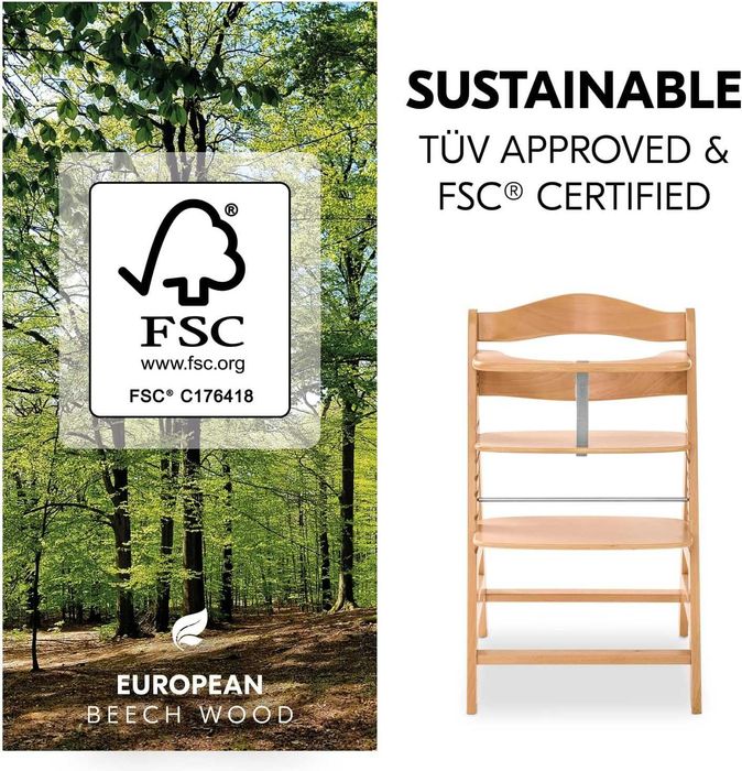 крісло Стільчик для годування Hauck Alpha+ дерев'яний 6 міс до 90 кг