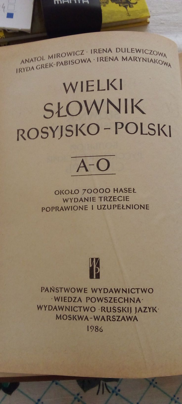 Wielki słownik rosyjsko - polski