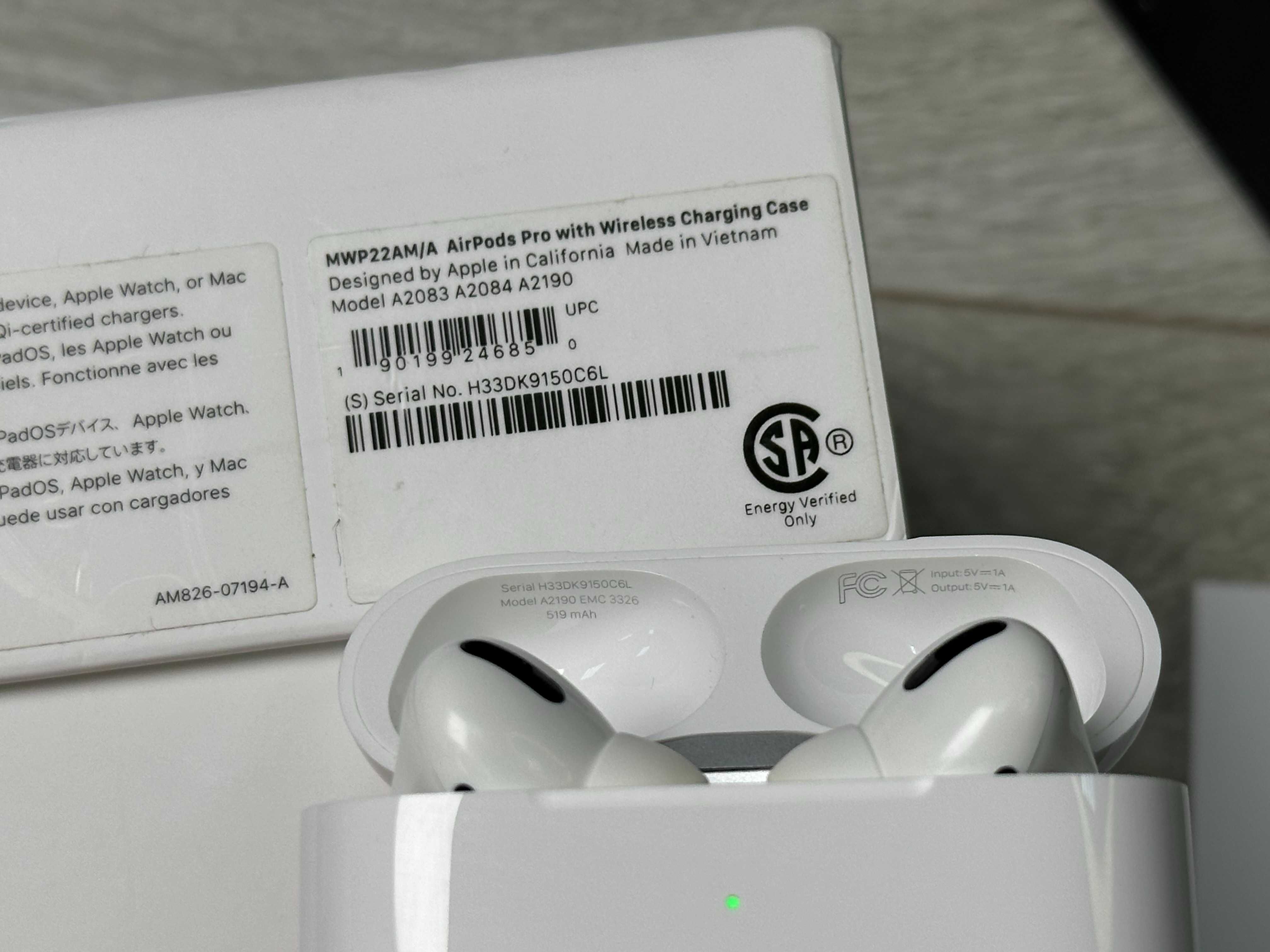 Навушники Apple AirPods Pro MWP22AM/A A2190 ОРИГІНАЛ