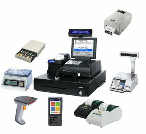 Сканер, принтер чека, этикетки, счетчик банкнот, монет