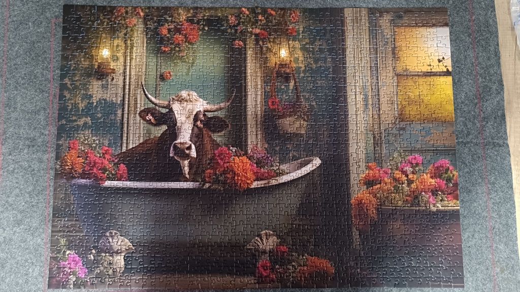 Puzzle Ravensburger 1000 elementów krowa