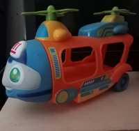 Brinquedos para bebé-Helicóptero+3 carrinhos+mini avião+2 camiões